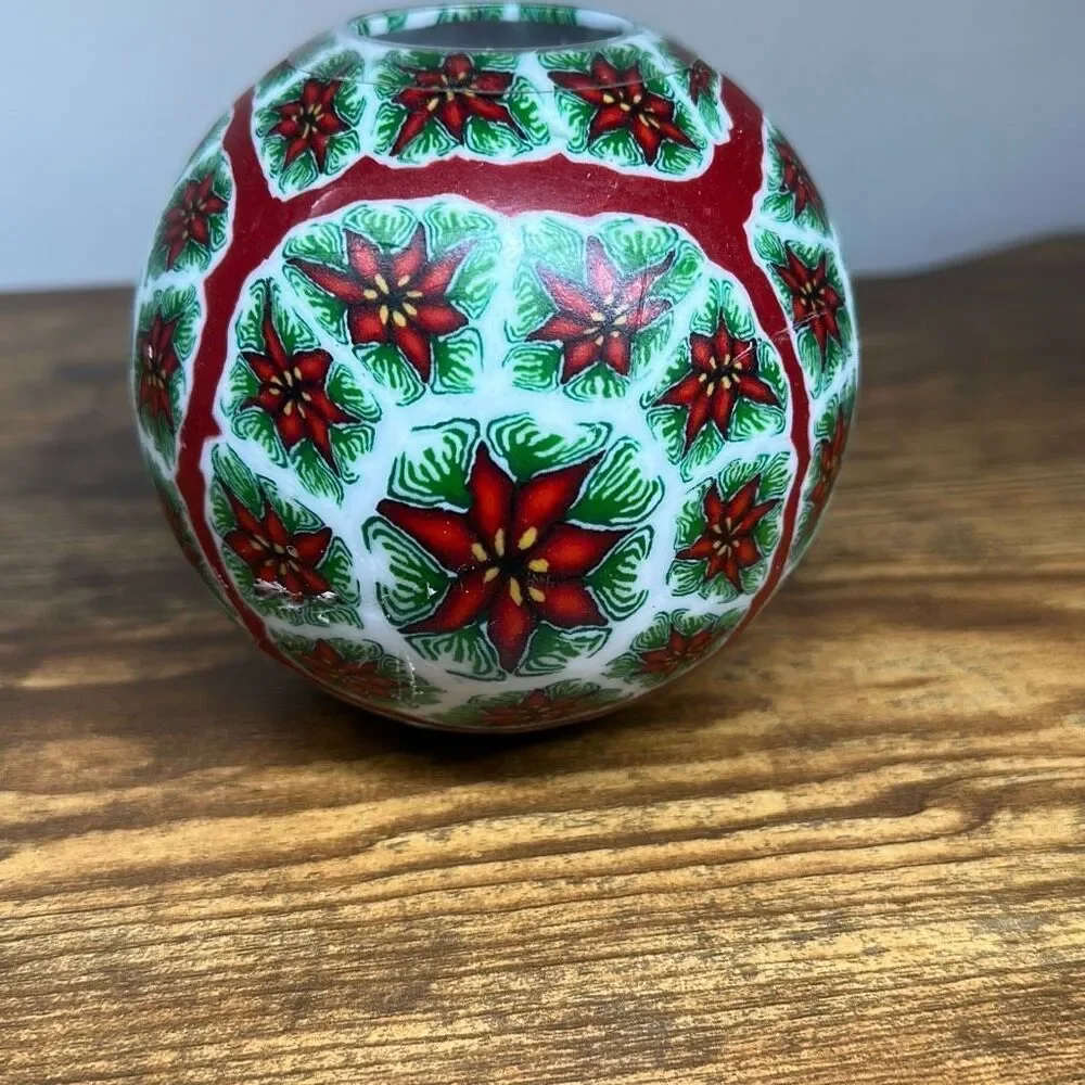 MAGIC GLOW‎ CANDLE Christmas Mood Sitting Venetian Glass Technique Unscented